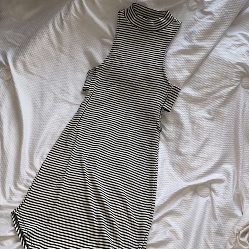 Black and White Striped Dress